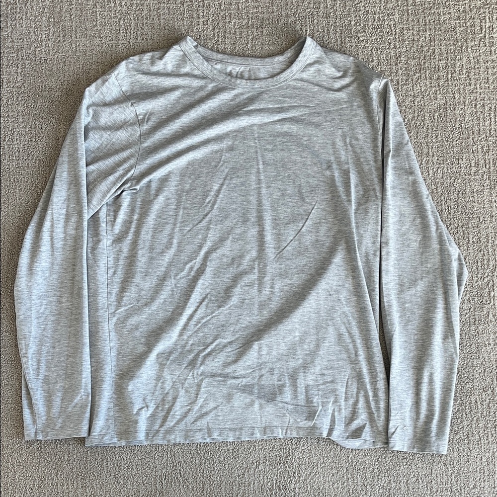 lululemon athletica Light Gray Long Sleeve Tee